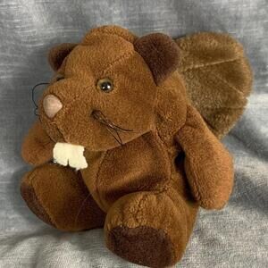 Beaver Brown Bean Bag Plush 6" Stuffed Animal Toy Sitting​